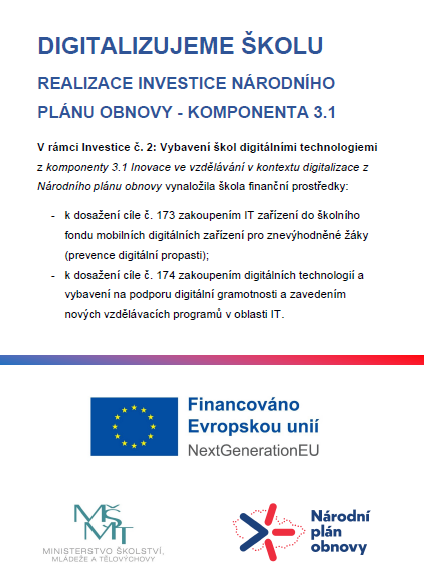 Projekt Digitalizujeme školu