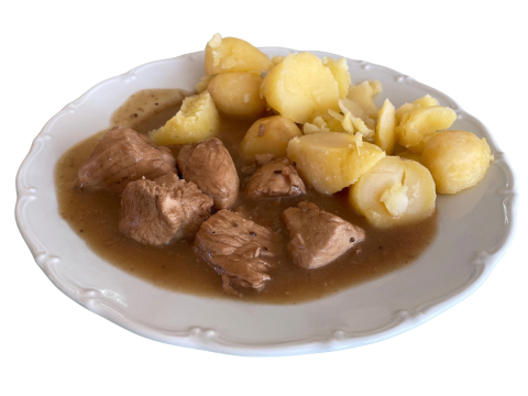 Krůtí na kmíně, brambory Krůtí na kmíně, brambory