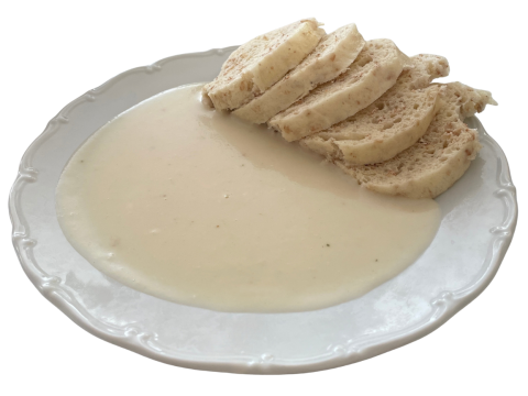 Omáčka křenová, knedlíky kynuté s ovesnými vločkami Omáčka křenová, knedlíky kynuté s ovesnými vločkami